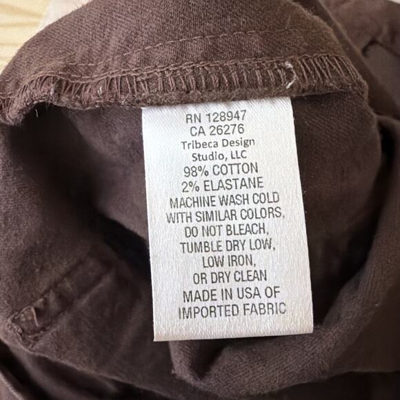 Niki Lotan Shon Pant Cotton Twill Tapered Stretch Brown 00 Barrel Leg Slouchy - Picture 10 of 11